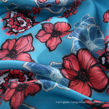 Customized 138CM 12M/M silk mulberry fabric 100% pure red floral printed silk fabrics for dress